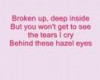 Kelly Clarkson- Behind These Hazel Eyes (lyrics)