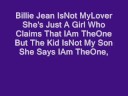 Billie Jean with lyrics